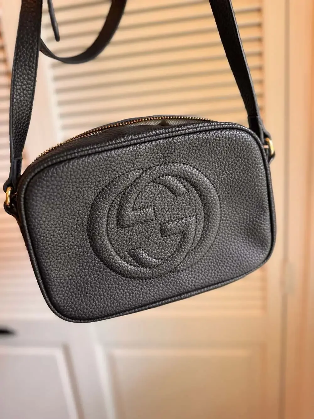 Gucci Black Pebbled Leather Soho Disco Crossbody Bag